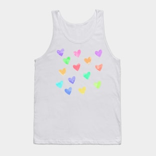 Multicolor Hearts Sticker Pack Tank Top